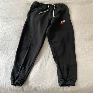 Nike Black Sweatpants with Red Logo